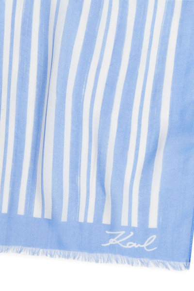 SÁL KARL LAGERFELD K/SIGNATURE STRIPE SCARF - Kép 4