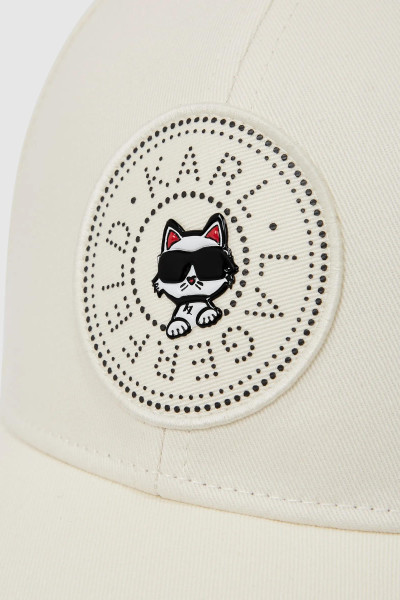 SAPKA KARL LAGERFELD IKON CIRCLE CHOUPETTE CAP - Kép 3