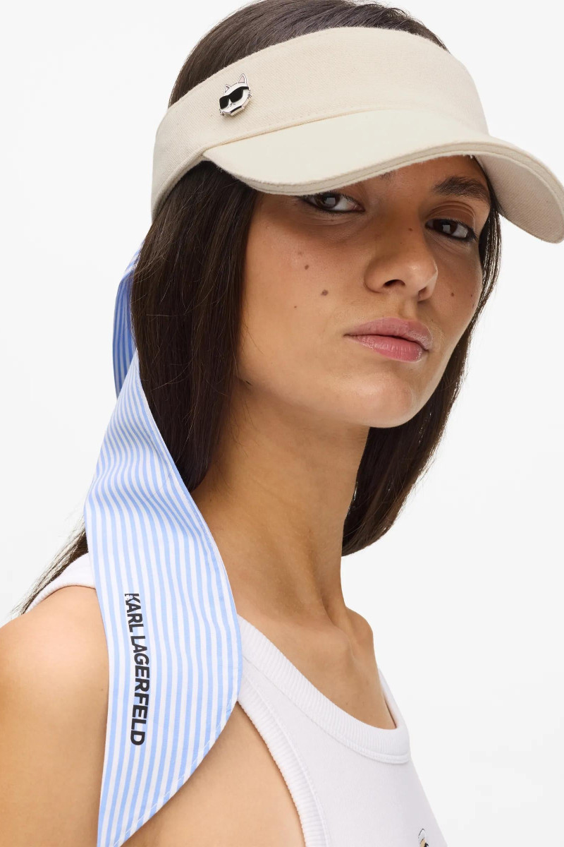 Šilt Karl Lagerfeld Ikon Tie Visor Natural