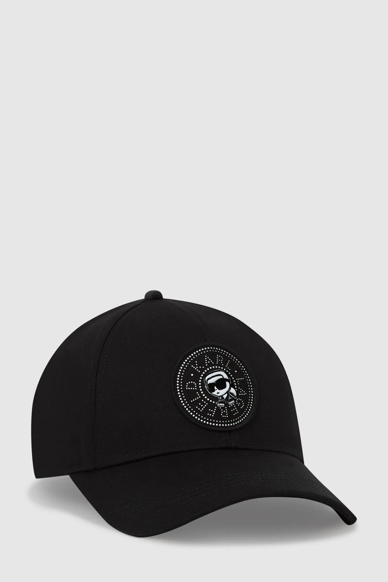 Sapka Karl Lagerfeld Ikon Circle Karl Cap Black