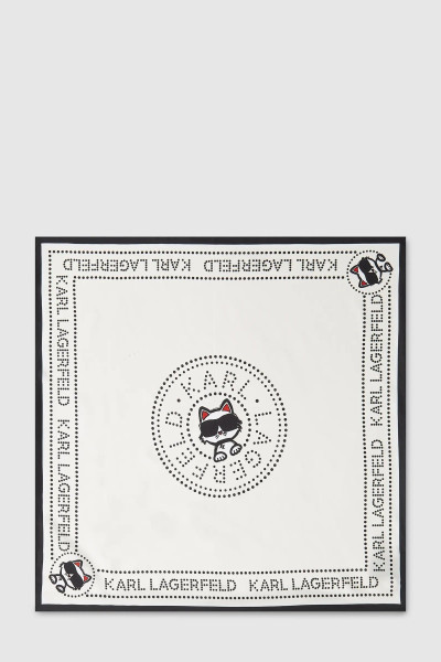 SÁL KARL LAGERFELD IKON CIRCLE CHOUPETTE SCARF - Kép 2