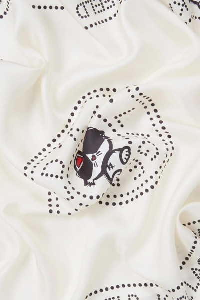 SÁL KARL LAGERFELD IKON CIRCLE CHOUPETTE SCARF - Kép 4