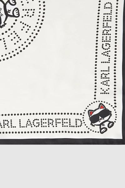 SÁL KARL LAGERFELD IKON CIRCLE CHOUPETTE SCARF - Kép 5