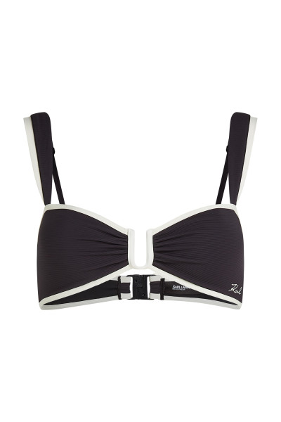 FÜRDŐRUHA KARL LAGERFELD SIGNATURE BANDEAU BIKINI TOP - Kép 6