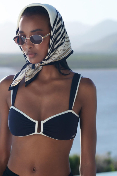 FÜRDŐRUHA KARL LAGERFELD SIGNATURE BANDEAU BIKINI TOP - Kép 5