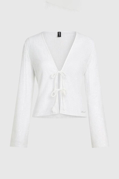 STRANDRUHA KARL LAGERFELD SIGNATURE CROCHET BEACH TOP - Kép 5