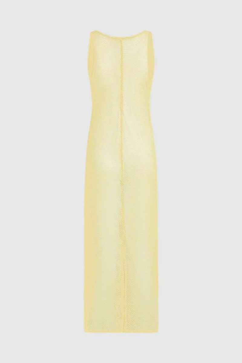 Plážové Oblečenie Karl Lagerfeld Signature Crochet Beach Dress Sunshine Yellow