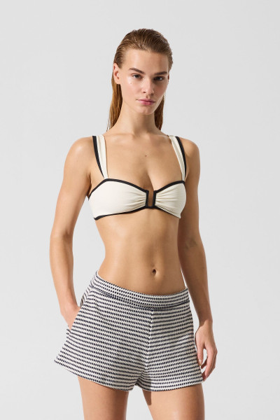STRANDRUHA KARL LAGERFELD CROCHET STRIPED SHORTS - Kép 1