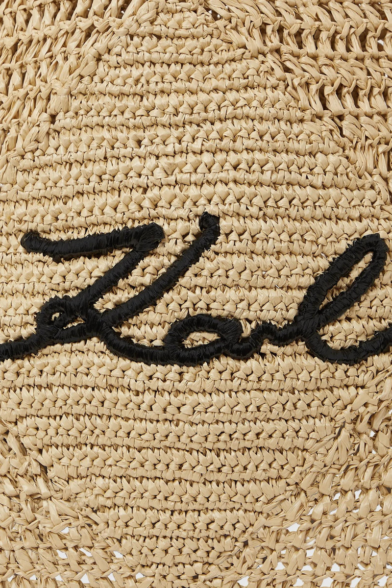 Taška Karl Lagerfeld K/Signature Crochet Large Bag Natural