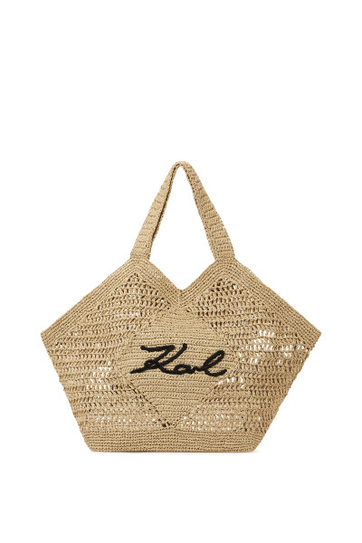 TAŠKA KARL LAGERFELD K/SIGNATURE CROCHET LARGE BAG - Fotografia č. 1