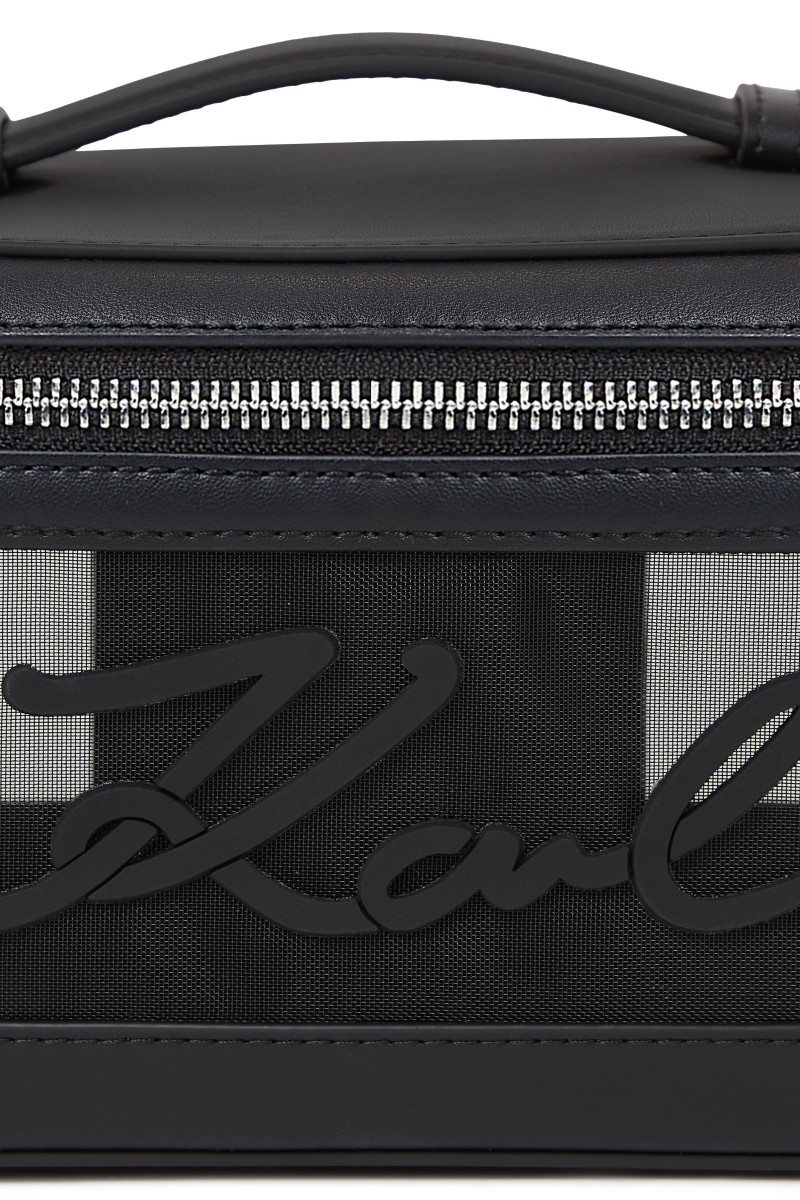 Kozmetická Taška Karl Lagerfeld K/Signature Mesh Vanity Case Black
