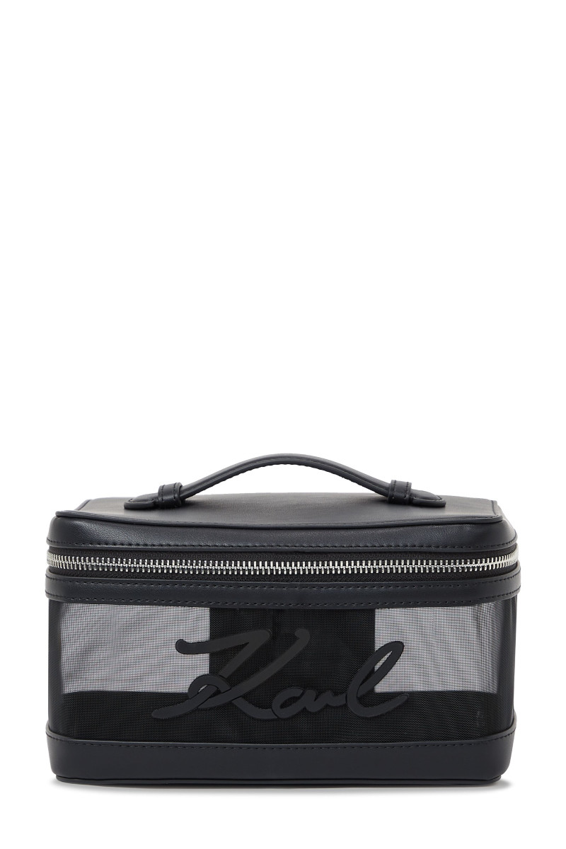 Kozmetická Taška Karl Lagerfeld K/Signature Mesh Vanity Case Black