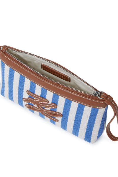 KOZMETIKAI TÁSKA KARL LAGERFELD K/AUTOGRAPH STRIPE POUCH - Kép 3