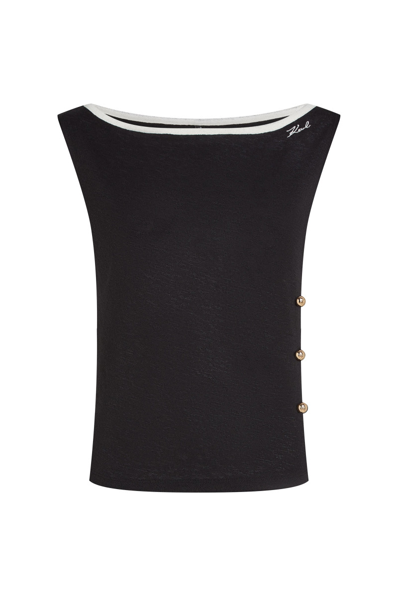 Strandruha Karl Lagerfeld Signature Vest Black