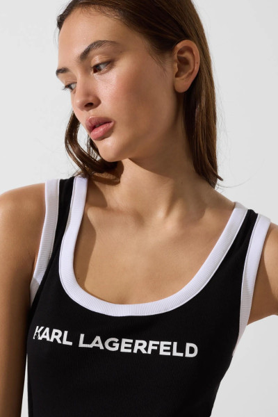 STRANDRUHA KARL LAGERFELD ESSENTIAL LOGO BEACH DRESS - Kép 4