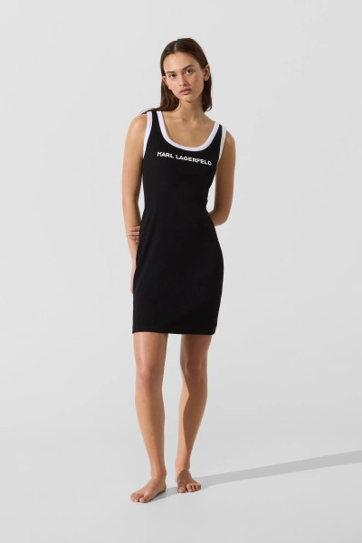 STRANDRUHA KARL LAGERFELD ESSENTIAL LOGO BEACH DRESS - Kép 3