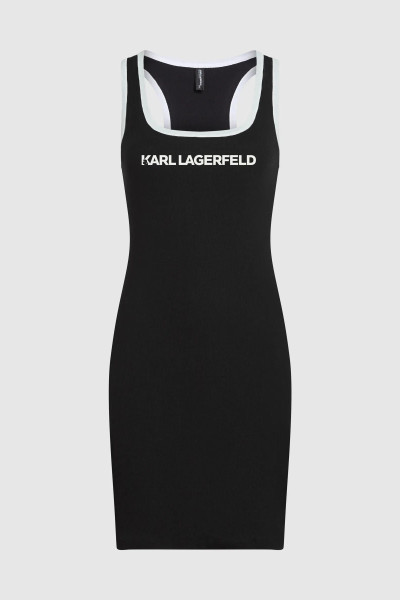 STRANDRUHA KARL LAGERFELD ESSENTIAL LOGO BEACH DRESS - Kép 5