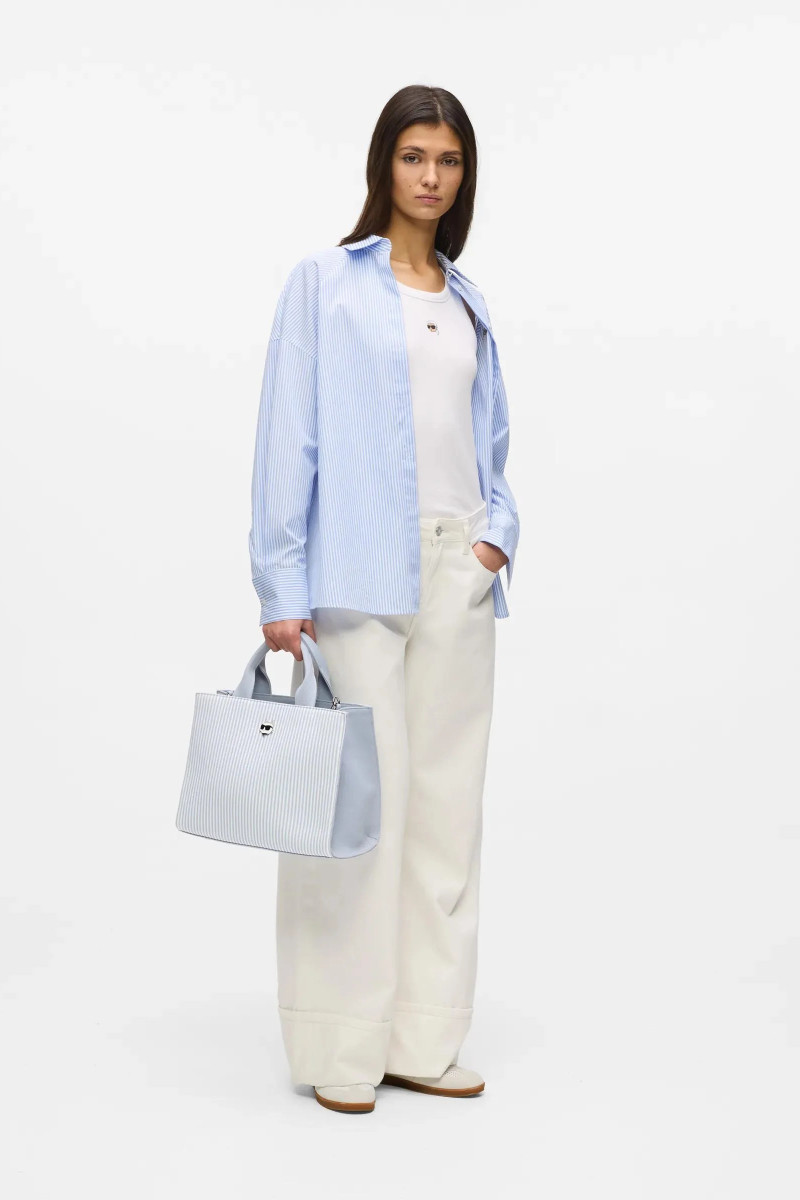 Kabelka Karl Lagerfeld Ikon Stripe Choup Sq Md Tote Kentucky Blue Stripe