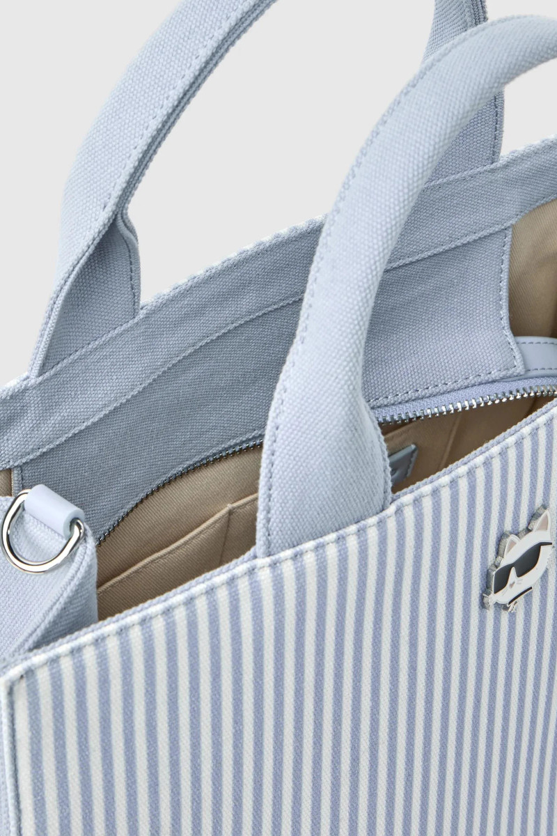 Kabelka Karl Lagerfeld Ikon Stripe Choup Sq Md Tote Kentucky Blue Stripe