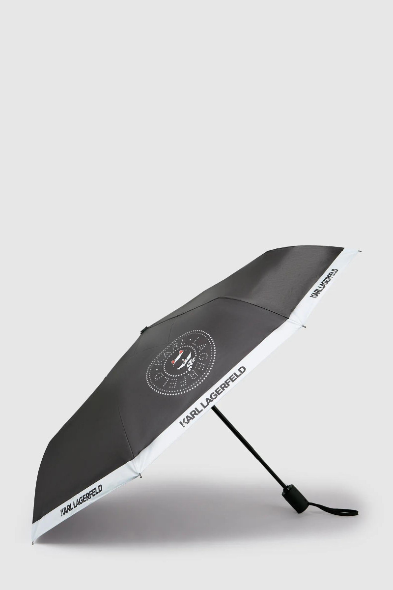 Esernyő Karl Lagerfeld Ikon Circle Choup Sm Umbrella Black