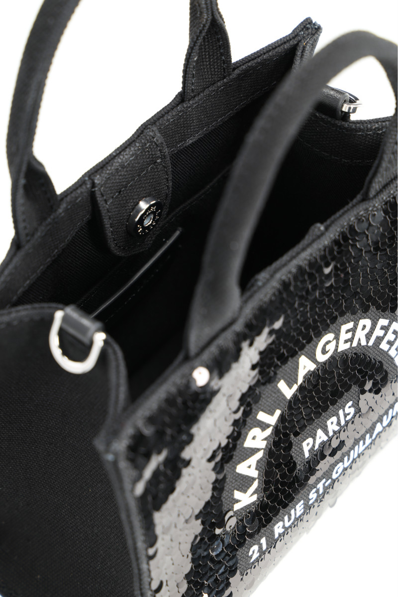 Kabelka Karl Lagerfeld K/Rsg Square Mini E/W Tote Seq Black