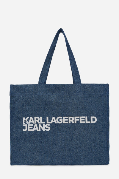 TÁSKA KARL LAGERFELD JEANS KLJ EW LOGO SHOPPER DENIM - Kép 1