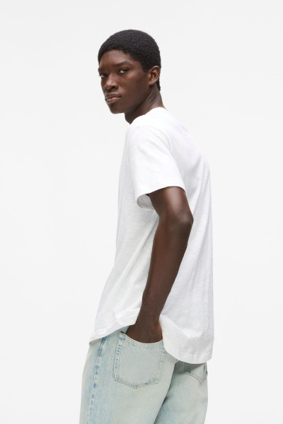 PÓLÓ KARL LAGERFELD JEANS KLJ REG CURVED HEM SLUB TEE - Kép 3