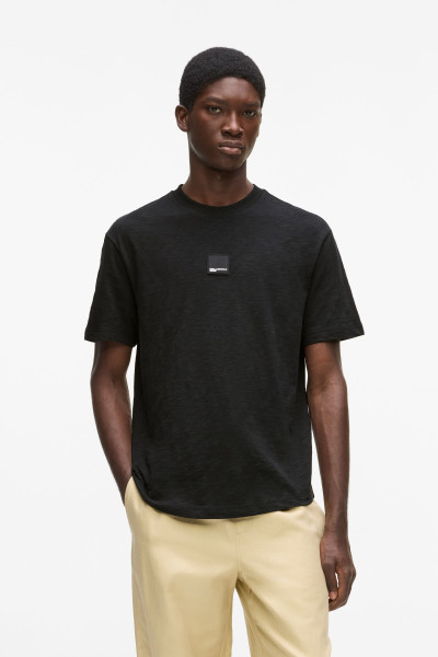 PÓLÓ KARL LAGERFELD JEANS KLJ REG CURVED HEM SLUB TEE - Kép 1
