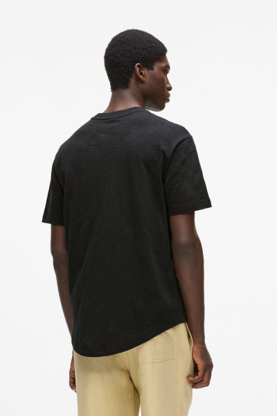 PÓLÓ KARL LAGERFELD JEANS KLJ REG CURVED HEM SLUB TEE - Kép 3