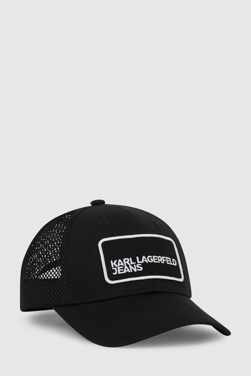 Šiltovka Karl Lagerfeld Jeans Klj Cotton Trucker Cap Black