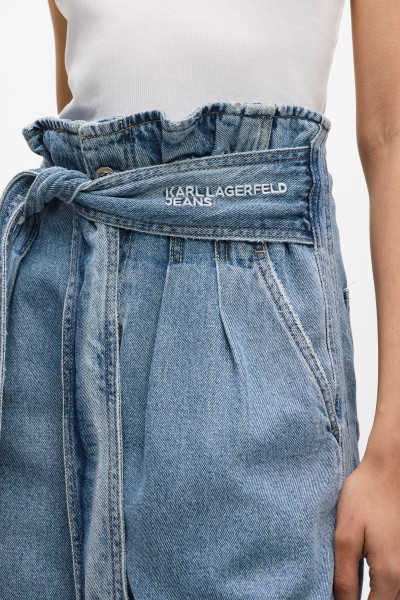RÖVIDNADRÁG KARL LAGERFELD JEANS KLJ HR DENIM BELT SHORT - Kép 4