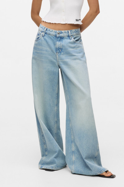 DŽÍNSY KARL LAGERFELD JEANS KLJ LR WIDE LEG PANEL DENIM - Fotografia č. 1