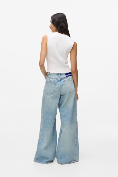 DŽÍNSY KARL LAGERFELD JEANS KLJ LR WIDE LEG PANEL DENIM - Fotografia č. 3