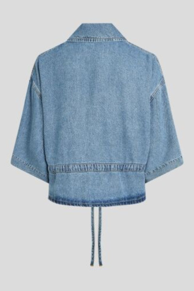 BLÚZ KARL LAGERFELD JEANS KLJ DENIM TIE BLOUSE - Kép 6
