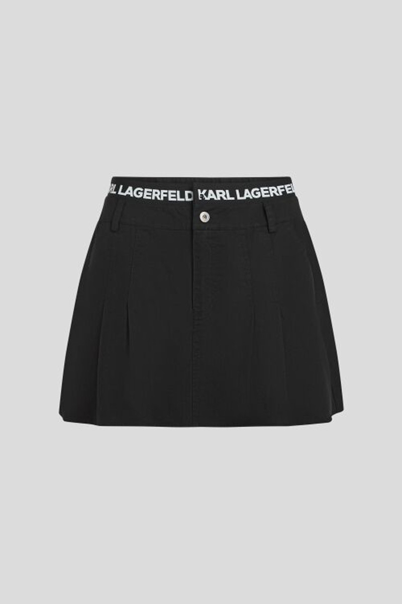 Sukňa Karl Lagerfeld Jeans Klj Pleated Logo Skirt Black