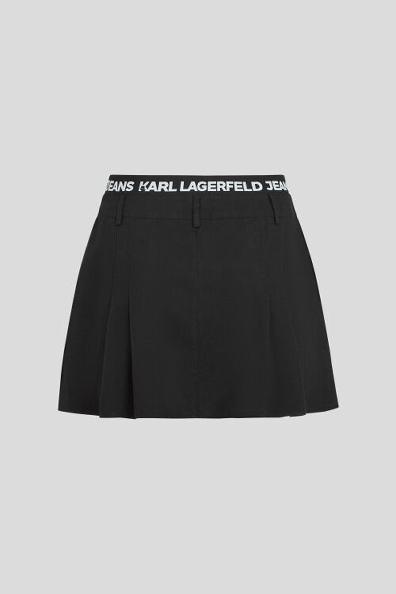 Sukňa Karl Lagerfeld Jeans Klj Pleated Logo Skirt Black