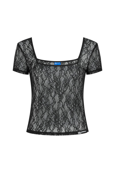 TRIČKO KARL LAGERFELD JEANS KLJ SS LACE TOP - Fotografie č. 5