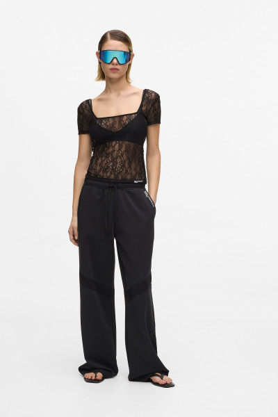 TRIČKO KARL LAGERFELD JEANS KLJ SS LACE TOP - Fotografie č. 4