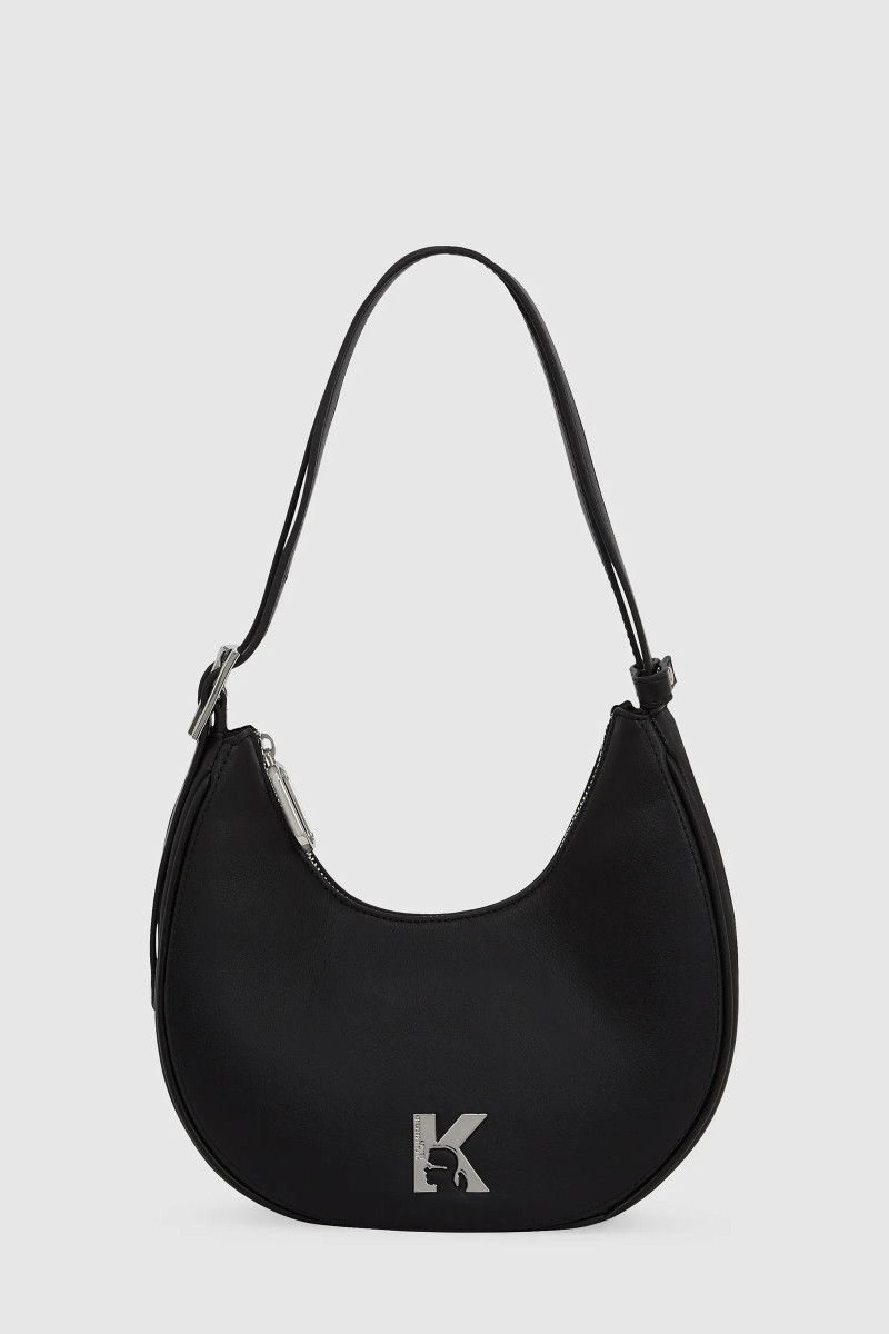 Kabelka Karl Lagerfeld Jeans Klj K Logo Halfmoon Bag Black