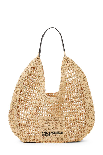 KABELKA KARL LAGERFELD JEANS KLJ RAFFIA SUMMER HOBO - Fotografia č. 1