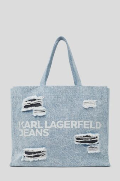 TÁSKA KARL LAGERFELD JEANS KLJ EW DISRUPTED DENIM SHOPPER - Kép 1