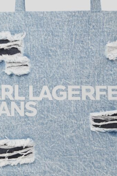 TÁSKA KARL LAGERFELD JEANS KLJ EW DISRUPTED DENIM SHOPPER - Kép 4