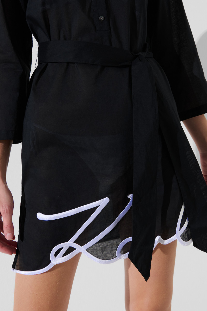 Plážové Oblečenie Karl Lagerfeld Karl Dna Signature Beach Dress Black