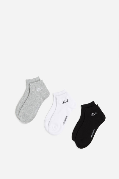 ZOKNI KARL LAGERFELD K/SIGNATURE SNEAKER SOCK 3-PACK - Kép 2