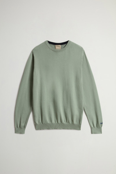 PULÓVER WOOLRICH LOGO COTTON CREWNECK - Kép 5