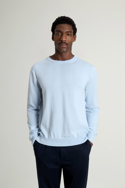 PULÓVER WOOLRICH LOGO COTTON CREWNECK - Kép 1