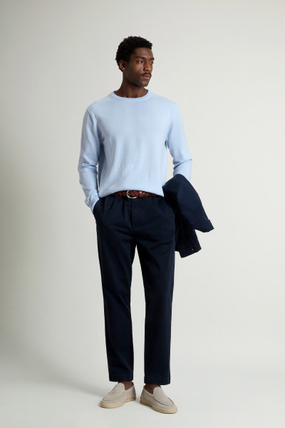 PULÓVER WOOLRICH LOGO COTTON CREWNECK - Kép 2