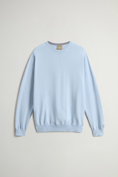 PULÓVER WOOLRICH LOGO COTTON CREWNECK - Kép 5