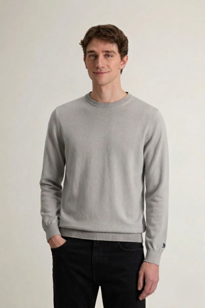 PULÓVER WOOLRICH LOGO COTTON CREWNECK - Kép 1