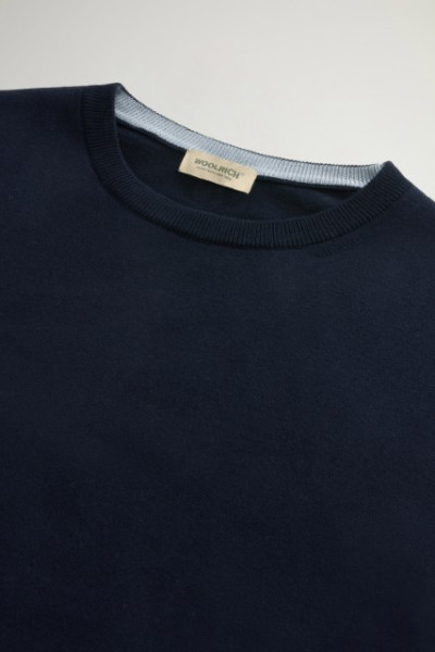 PULÓVER WOOLRICH LOGO COTTON CREWNECK - Kép 6